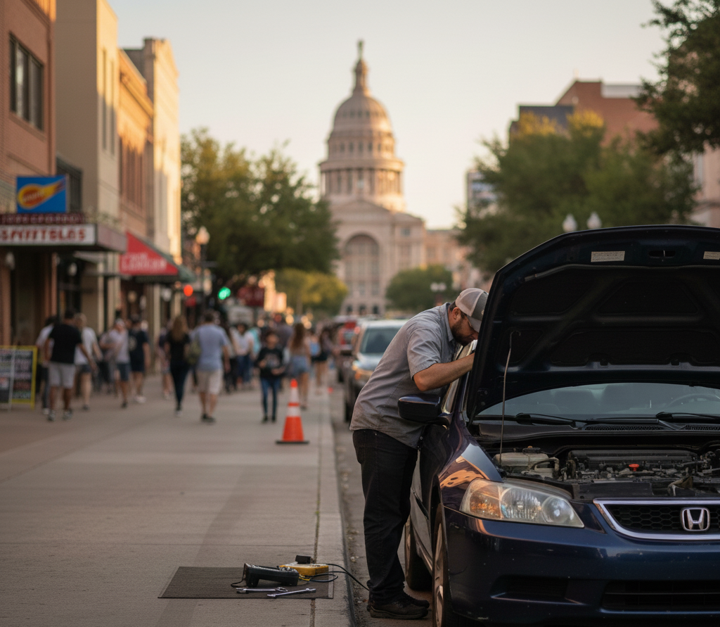 Mobile mechanic serving Austin TX - Downtown, South Austin, East Austin, North Austin
